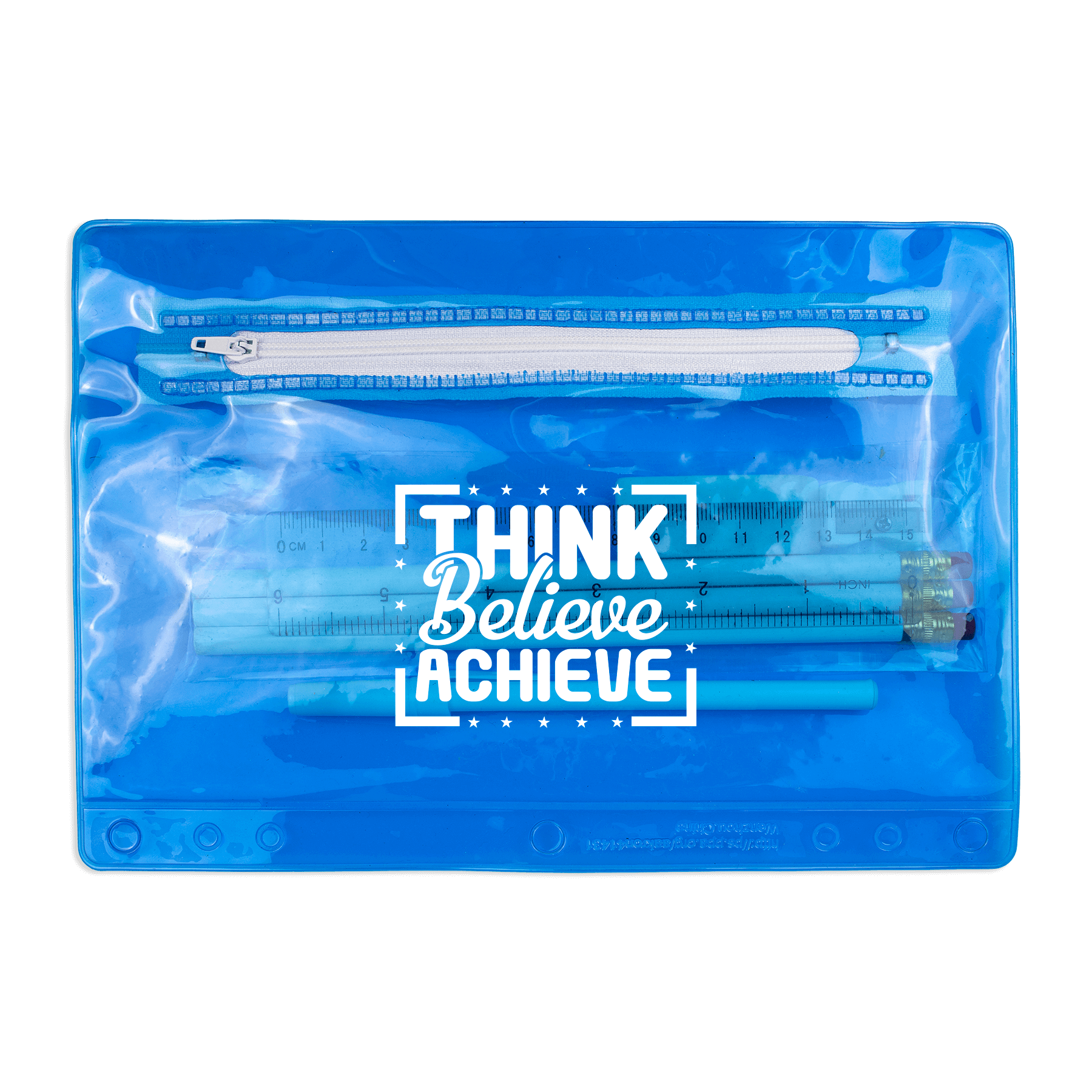 Translucent Blue Imprinted